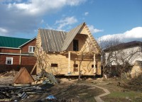 Двухэтажный брусовой дом из бруса 8x8