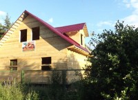 Торцевая сторона дома из бруса 8x10