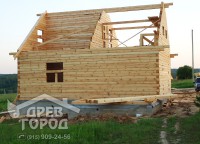 Возведение межкомнатной стены мансардного этажа дома 8x9