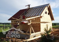 Установка конька на крышу дома 8x9