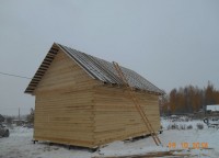 Торцевая сторона брусового дома