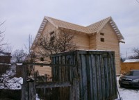 Обрешетка на крыше дома из бруса 10,5x11,5
