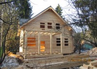 Крыльцо брусового дома 12x12