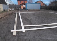 Разметка территории под фундамент дома